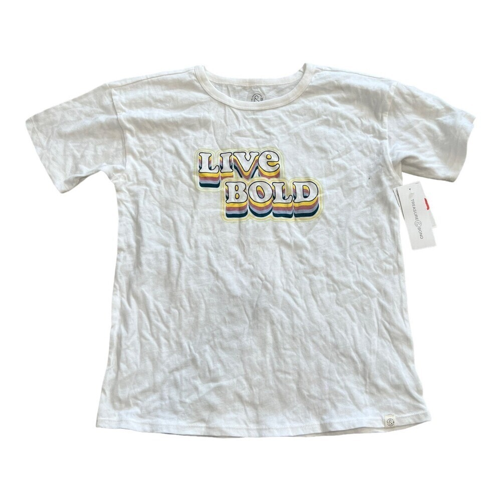 Treasure & Bond White Live Bold Tee Kids L